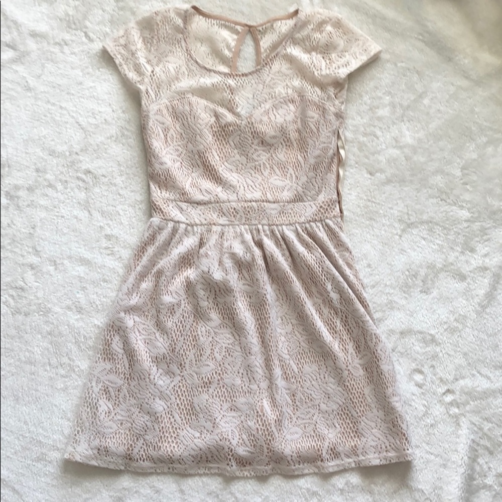 Cream colored lace summer dress